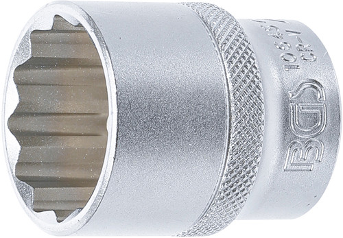 BGS Steckschlüssel-Einsatz Zwölfkant | Antrieb Innenvierkant 12,5 mm (1/2