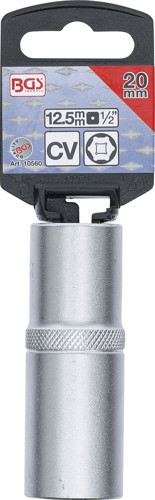 BGS Steckschlüssel-Einsatz Sechskant, tief | Antrieb Innenvierkant 12,5 mm (1/2