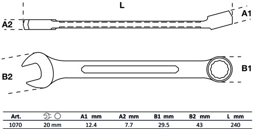 BGS Maul-Ringschlüssel | SW 20 mm