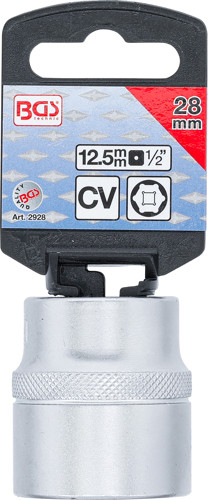 BGS Steckschlüssel-Einsatz Sechskant | Antrieb Innenvierkant 12,5 mm (1/2