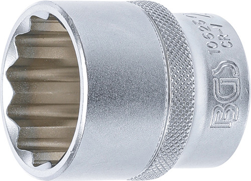 BGS Steckschlüssel-Einsatz Zwölfkant | Antrieb Innenvierkant 12,5 mm (1/2