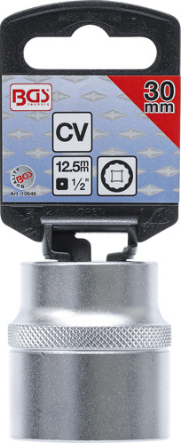 BGS Steckschlüssel-Einsatz Zwölfkant | Antrieb Innenvierkant 12,5 mm (1/2