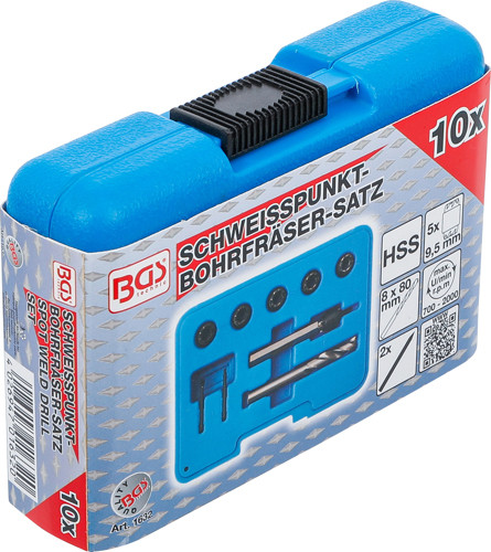 BGS Schweisspunkt-Bohrer / Fräser-Satz | 10-tlg.