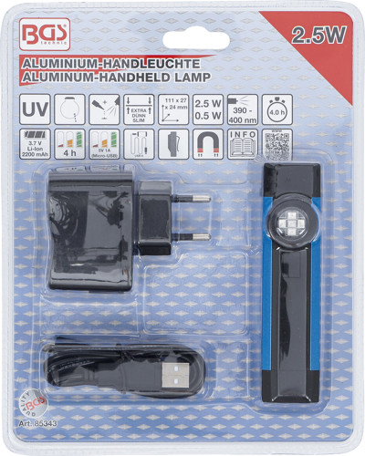 BGS UV-Aluminium-Handleuchte | 2,5 W