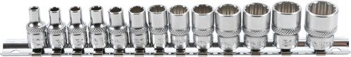 BGS Steckschlüssel-Einsatz-Satz Zwölfkant | Antrieb Innenvierkant 6,3 mm (1/4