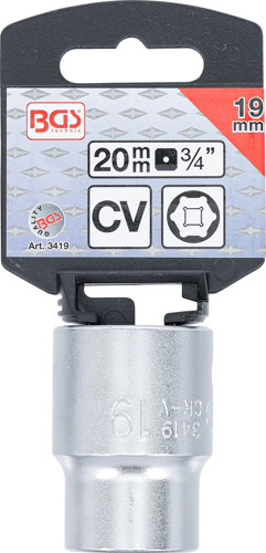 BGS Steckschlüssel-Einsatz Sechskant | Antrieb Innenvierkant 20 mm (3/4