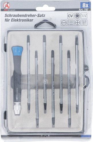 BGS Schraubendreher-Satz für Elektroniker | 8-tlg.