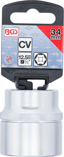 BGS Steckschlüssel-Einsatz Sechskant | Antrieb Innenvierkant 12,5 mm (1/2