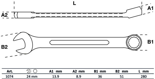 BGS Maul-Ringschlüssel | SW 24 mm