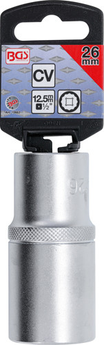 BGS Steckschlüssel-Einsatz Zwölfkant, tief | Antrieb Innenvierkant 12,5 mm (1/2