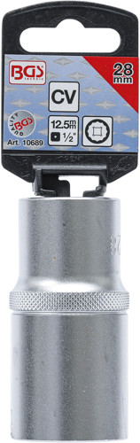 BGS Steckschlüssel-Einsatz Zwölfkant, tief | Antrieb Innenvierkant 12,5 mm (1/2