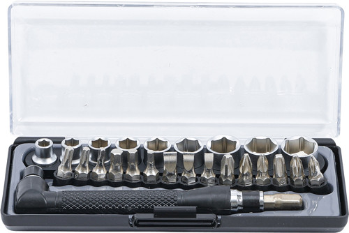 BGS Bit- und Steckschlüssel-/Winkelschrauber-Satz | Antrieb 6,3 mm (1/4