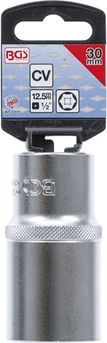 BGS Steckschlüssel-Einsatz Sechskant, tief | Antrieb Innenvierkant 12,5 mm (1/2