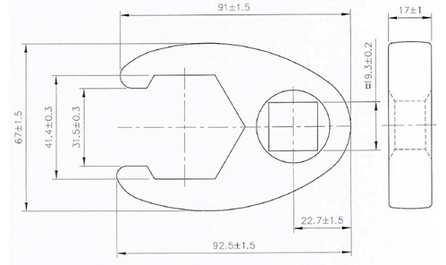 BGS Hahnenfußschlüssel | Antrieb Innenvierkant 20 mm (3/4