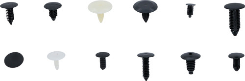 BGS Tannenbaumclip-Sortiment für GM, VW, Chrysler, BMW, Nissan Ford | 340-tlg.