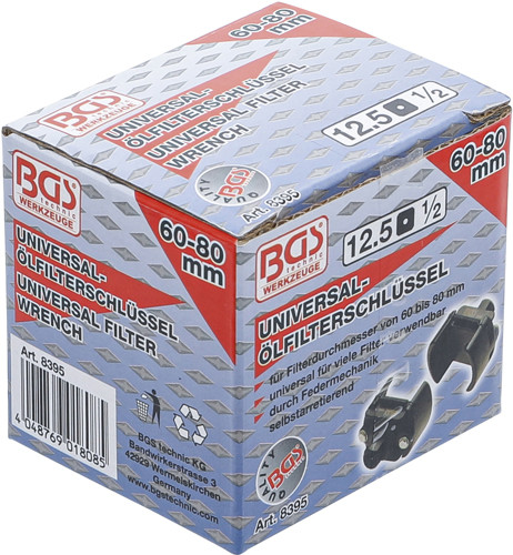 BGS Universal-Ölfilterschlüssel | Antrieb Innenvierkant 12,5 mm (1/2