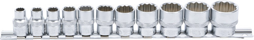 BGS Steckschlüssel-Einsatz-Satz, Zwölfkant | Antrieb Innenvierkant 10 mm (3/8