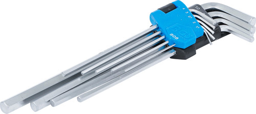 BGS Winkelschlüssel-Satz | extra lang | Innensechskant 1,5 - 10 mm | 9-tlg.