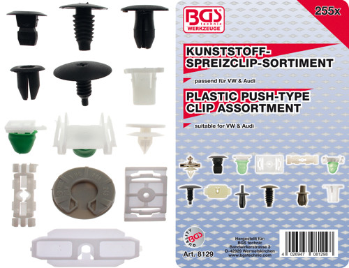 BGS Verkleidungs-Clip-Sortiment für VW Fahrzeuge | 255-tlg.