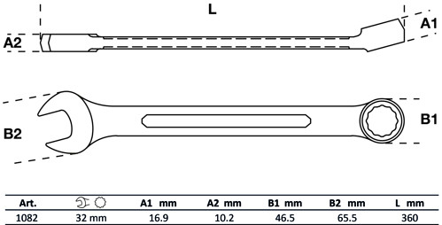 BGS Maul-Ringschlüssel | SW 32 mm