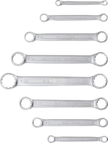 BGS Doppel-Ringschlüssel-Satz | extra flach | SW 6 - 22 mm | 8-tlg.