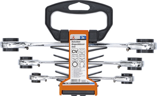 BGS Ratschen-Ringschlüssel-Satz | 4-in-1 | SW 8 x 9 - 18 x 19 mm