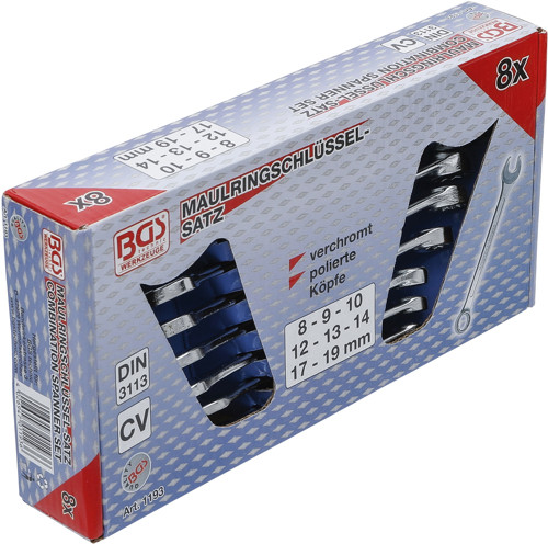 BGS Maul-Ringschlüssel-Satz | SW 8 - 19 mm | 8-tlg.