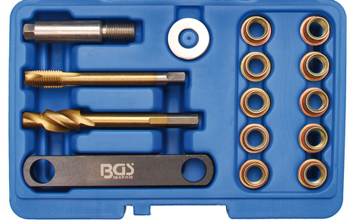 BGS Reparatur-Satz für Bremsgewinde | für VAG | M12 x 1,5 mm | 15-tlg.