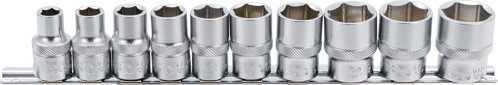 BGS Steckschlüssel-Einsatz-Satz, Sechskant | Antrieb Innenvierkant 12,5 mm (1/2