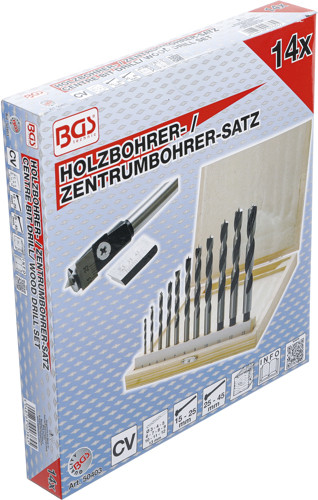 BGS Holzbohrer-/Zentrumbohrer-Satz | 14-tlg.