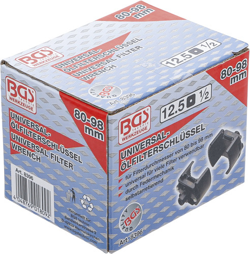 BGS Universal-Ölfilterschlüssel | Antrieb Innenvierkant 12,5 mm (1/2