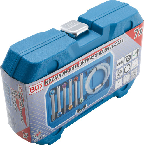 BGS Bremsen-Entlüfterschlüssel-Satz | 7 - 8 - 9 - 10 - 11 - 12 mm | 7-tlg.