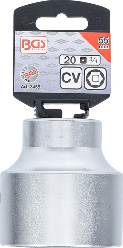 BGS Steckschlüssel-Einsatz Sechskant | Antrieb Innenvierkant 20 mm (3/4