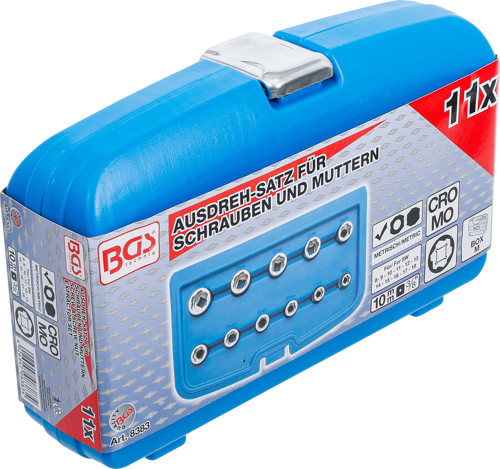 BGS Ausdreh-Satz für Schrauben und Muttern | 10 mm (3/8