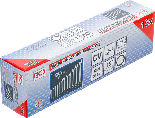 BGS Maul-Ringschlüssel-Satz | SW 6 - 22 mm | 12-tlg.