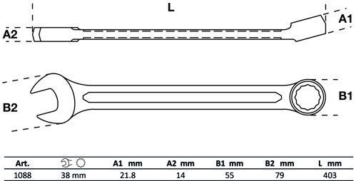 BGS Maul-Ringschlüssel | SW 38 mm