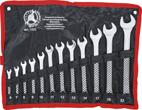 BGS Maul-Ringschlüssel-Satz | SW 6 - 22 mm | 12-tlg.