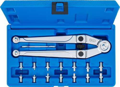 BGS Stirnlochschlüssel-Satz | verstellbar | Ø 2,5 - 9 mm