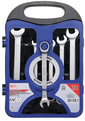 BGS Ratschenring-Maulschlüssel-Satz | SW 8 - 19 mm | 7-tlg.