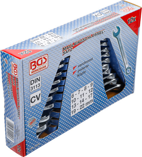 BGS Maul-Ringschlüssel-Satz | SW 6 - 22 mm | 12-tlg.