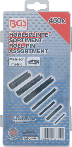 BGS Hohlsplinte-/Federstifte-Sortiment | 450-tlg.
