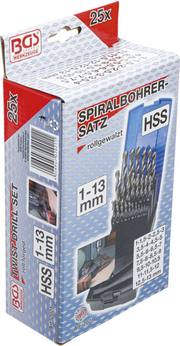 BGS Spiralbohrer-Satz | HSS | Ø 1 - 13 mm | 25-tlg.