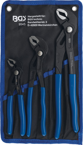 BGS Wasserpumpenzangen-Satz | arretierbar | 175 / 240 / 300 mm | 3-tlg.