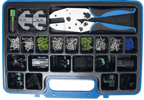 BGS Crimpzangen-Satz mit wasserdichten Steckverbindern | 220-tlg.