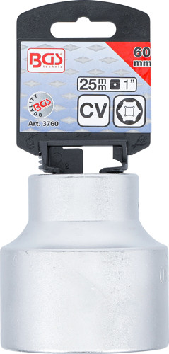 BGS Steckschlüssel-Einsatz Sechskant | Antrieb Innenvierkant 25 mm (1