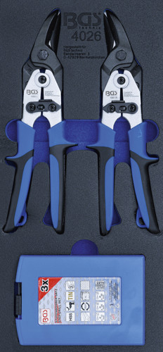 BGS Werkstattwageneinlage 1/3: Blechscheren, Stufenbohrer | 5-tlg.