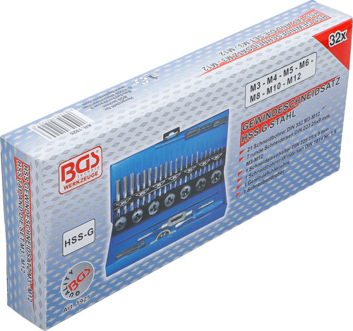 BGS Gewindeschneid-Satz | M3 - M12 | 32-tlg.