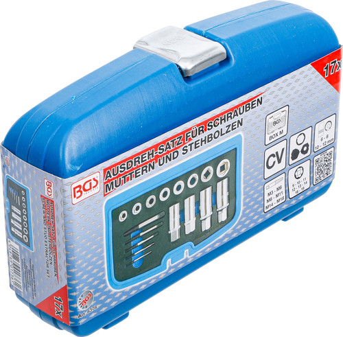 BGS Ausdreh-Satz für Schrauben, Muttern und Stehbolzen | 17-tlg.