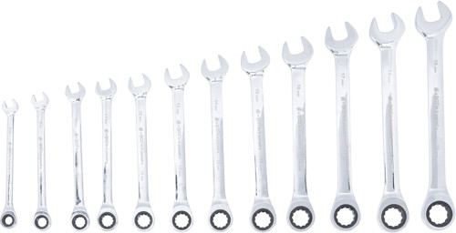 BGS Ratschenring-Maulschlüssel-Satz | SW 8 - 19 mm | 12-tlg.