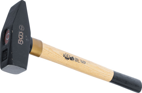 BGS Schlosserhammer | Holz-Stiel | DIN 1041 | 1500 g